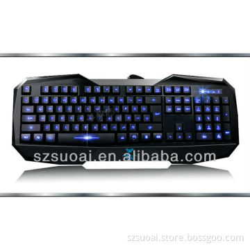 2013 new design fashion gaming keyboard wired keybaord